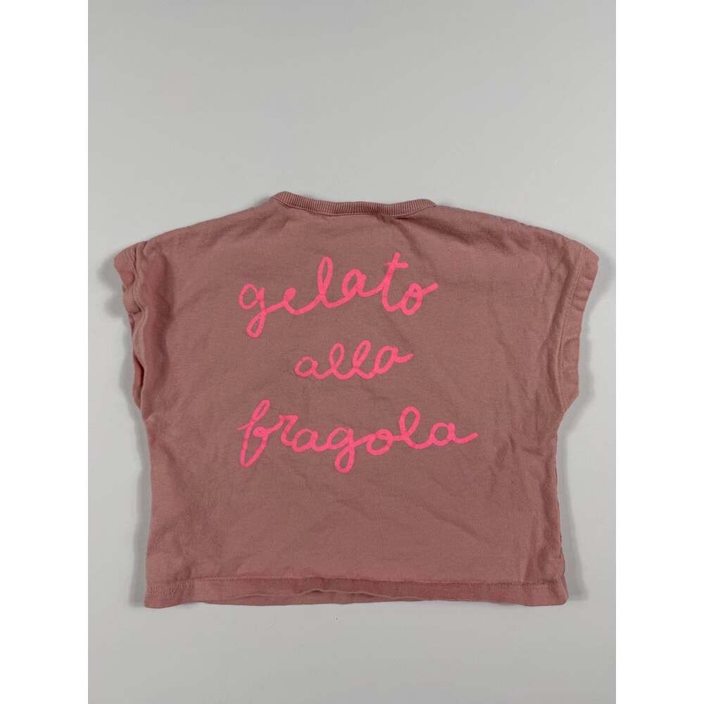 Zara Girls Ice Cream Graphic T-Shirt Dusty Pink Size 4 - Picture 8 of 8